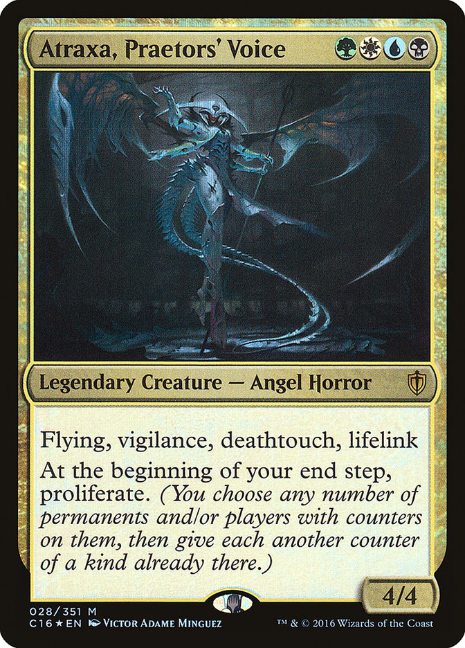 Atraxa, Praetors' Voice – Mythic Magic: The Gathering card from Commander 2016 (#28)