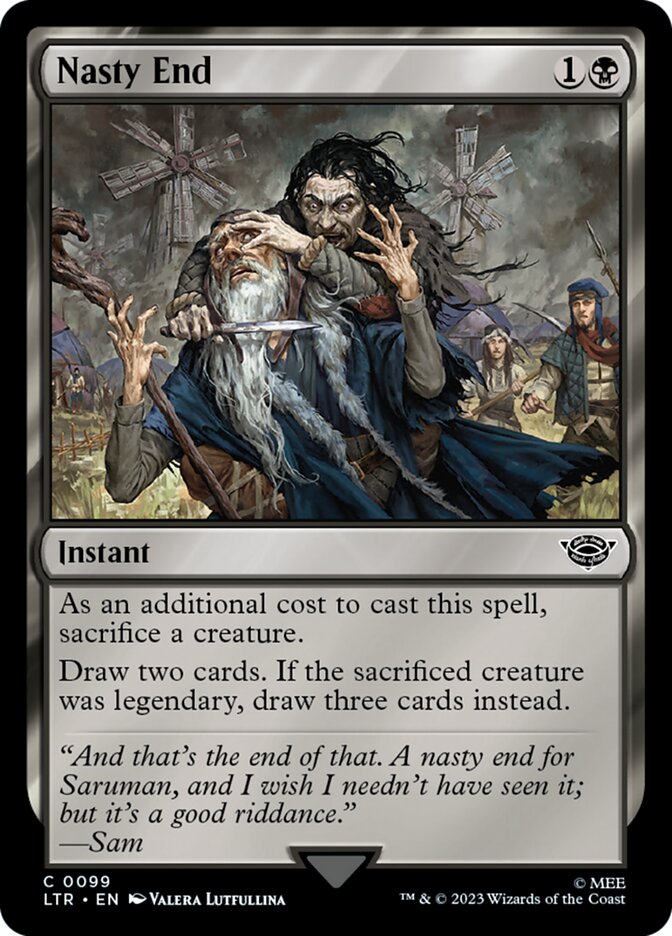 Nasty End – Common Magic: The Gathering card from The Lord of the Rings: Tales of Middle-earth (#99)