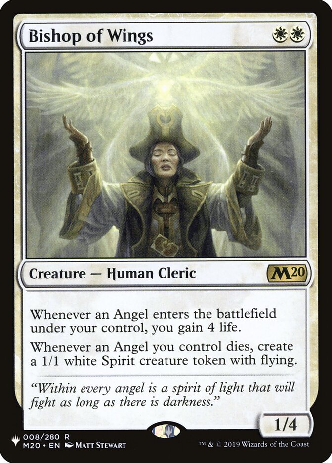 Bishop of Wings – Rare Magic: The Gathering card from The List (#M20-8)