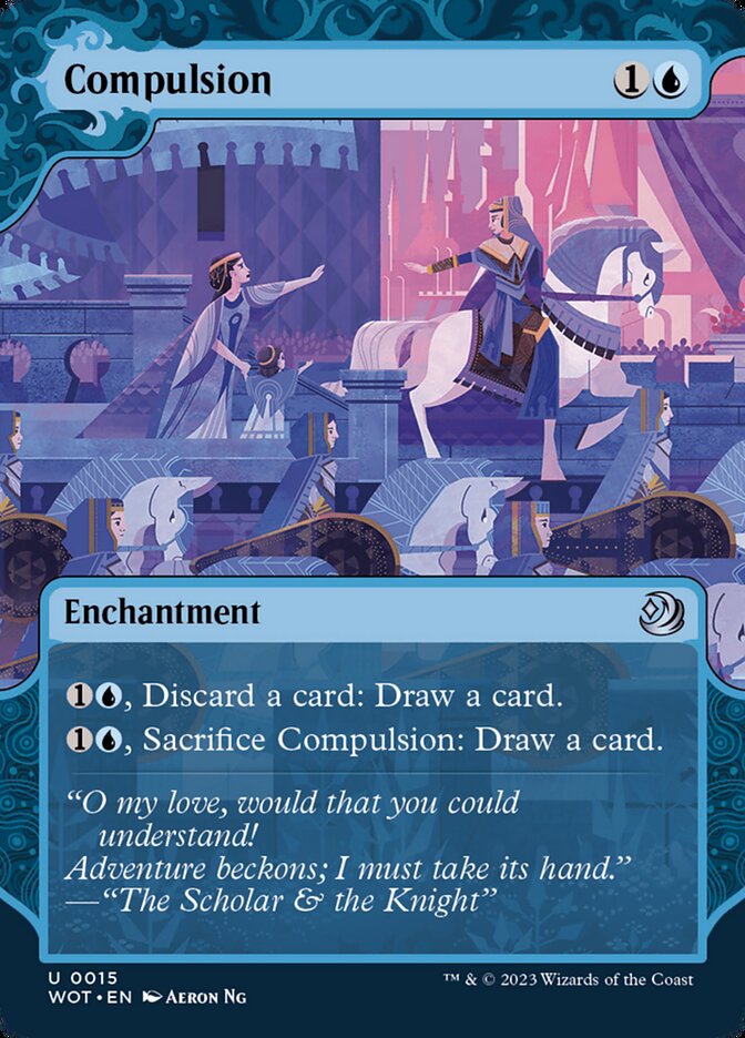 Compulsion – Uncommon Magic: The Gathering card from Wilds of Eldraine: Enchanting Tales (#15)