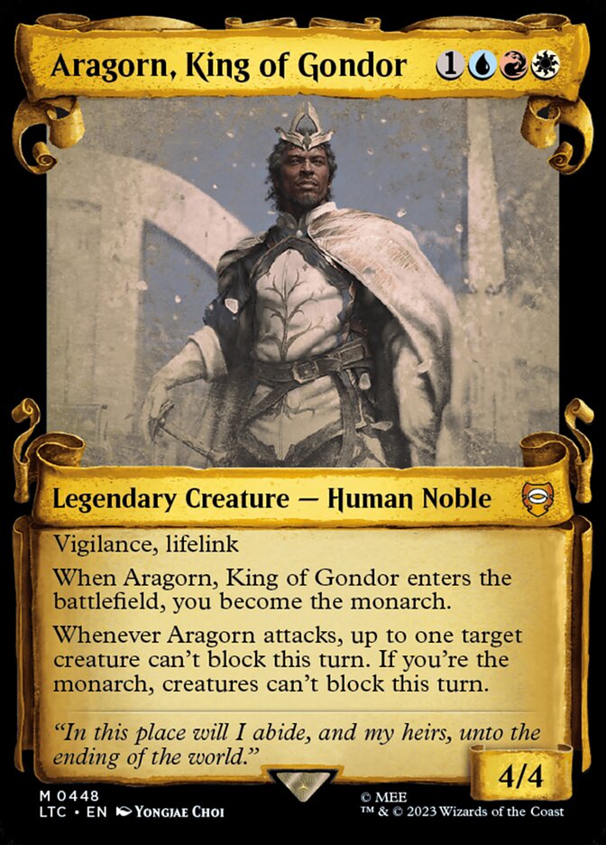 Aragorn, King of Gondor – Mythic Magic: The Gathering card from Tales of Middle-earth Commander (#448)