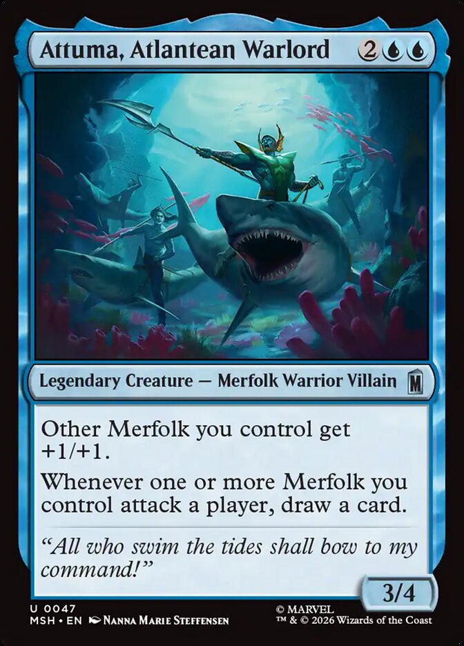 Attuma, Atlantean Warlord – Uncommon Magic: The Gathering card from Marvel Super Heroes (#47)