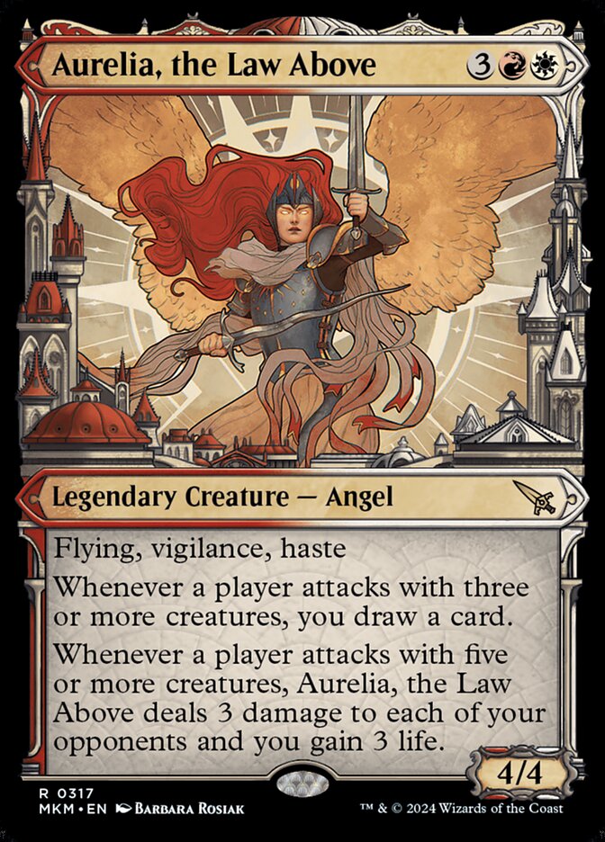 Aurelia, the Law Above – Rare Magic: The Gathering card from Murders at Karlov Manor (#317)