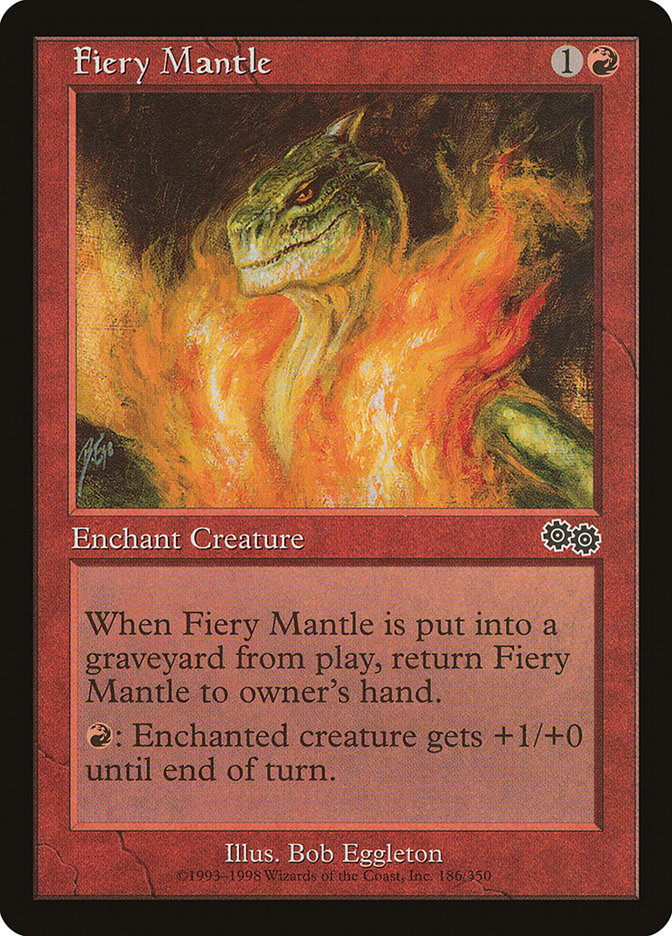 Fiery Mantle – Common Magic: The Gathering card from Urza's Saga (#186)