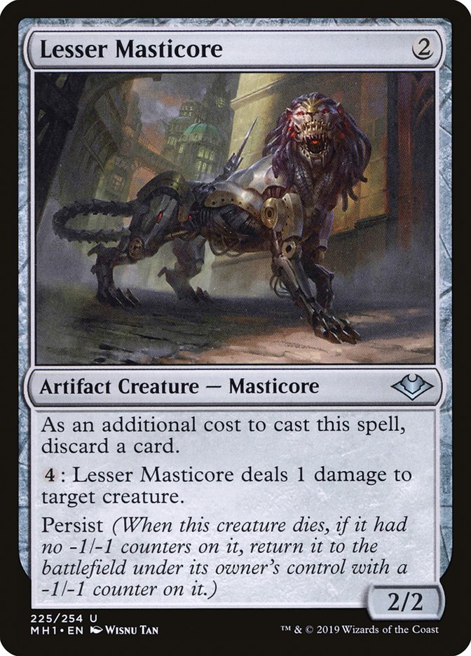 Lesser Masticore – Uncommon Magic: The Gathering card from Modern Horizons (#225)
