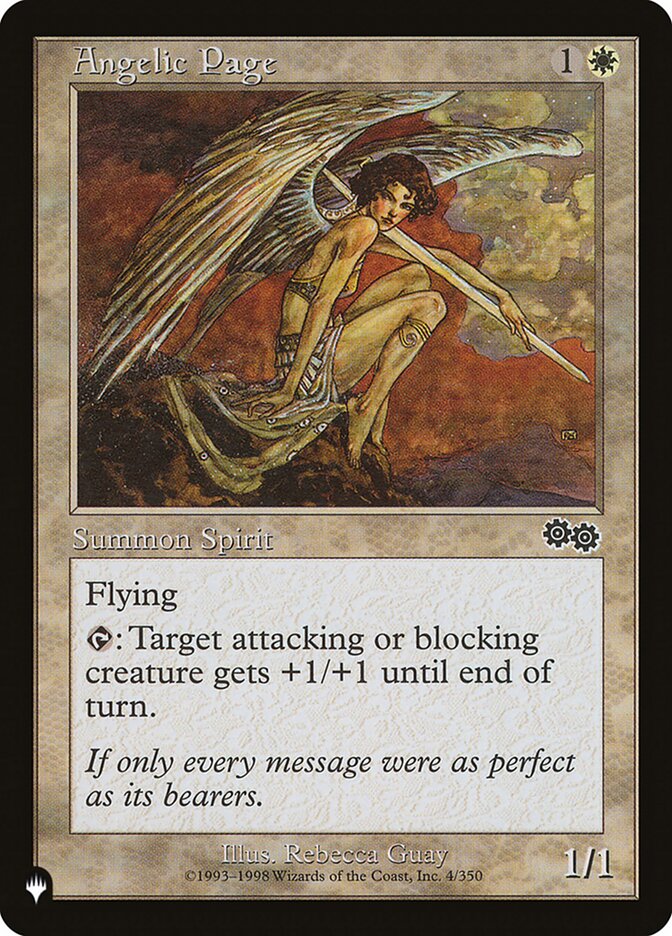 Angelic Page – Common Magic: The Gathering card from The List (#USG-4)
