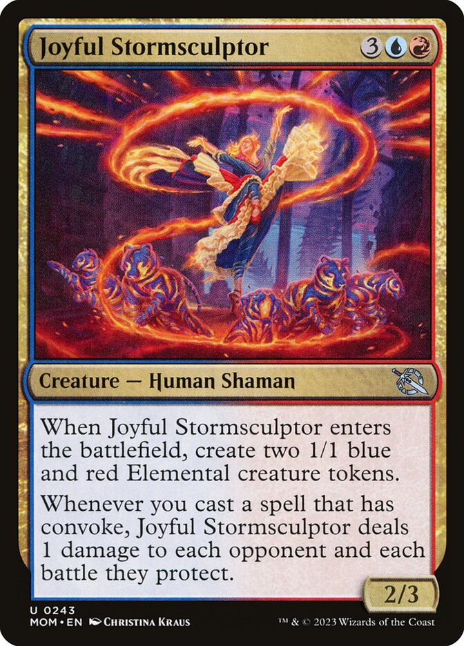 Joyful Stormsculptor – Uncommon Magic: The Gathering card from March of the Machine (#243)