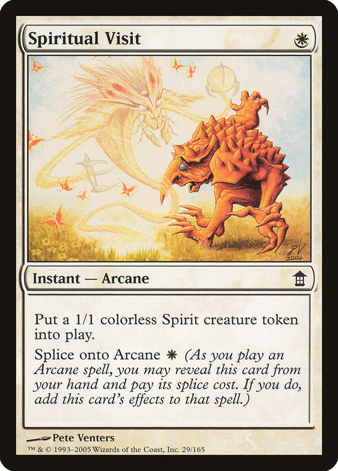 Spiritual Visit – Common Magic: The Gathering card from Saviors of Kamigawa (#29)
