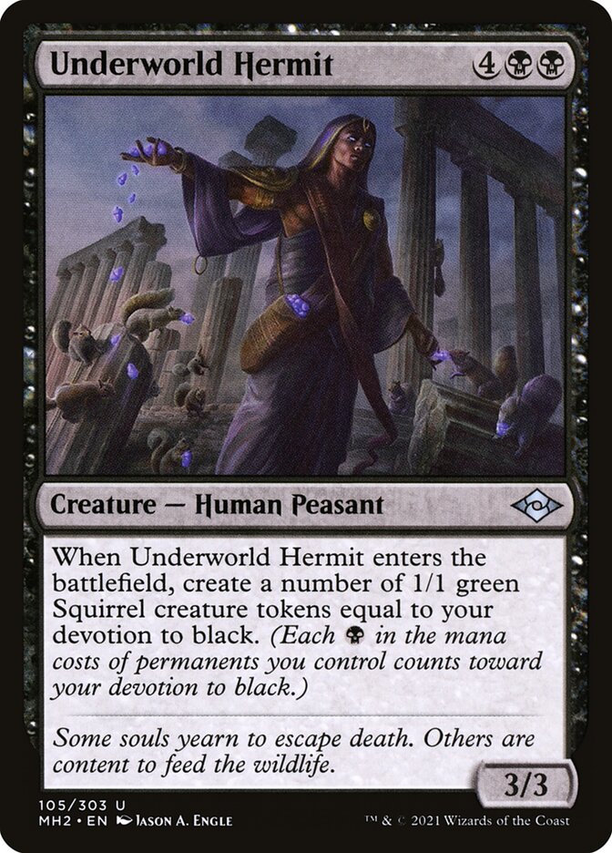 Underworld Hermit – Uncommon Magic: The Gathering card from Modern Horizons 2 (#105)