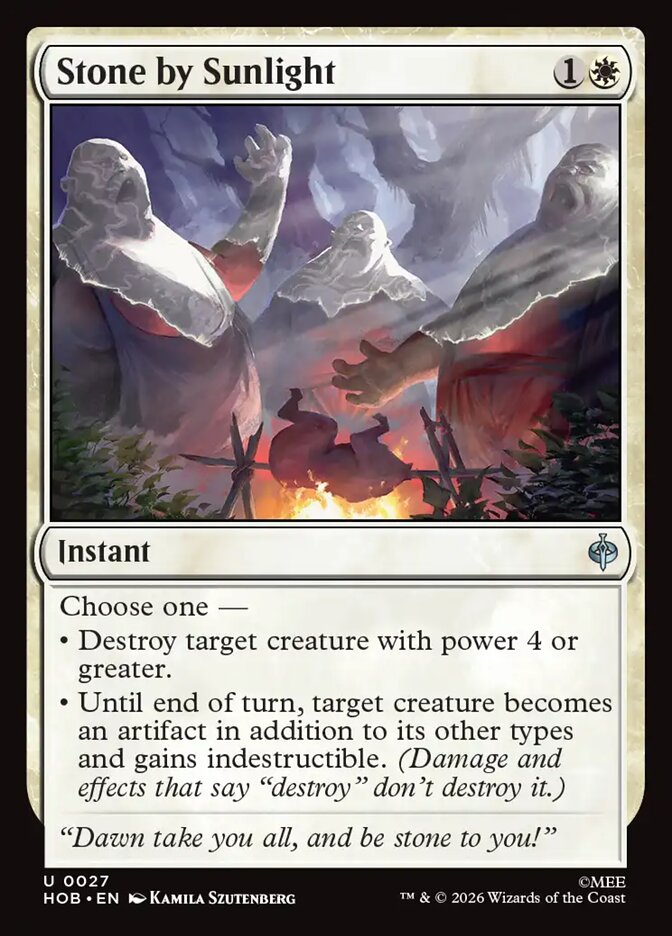 Stone by Sunlight – Uncommon Magic: The Gathering card from The Hobbit (#27)