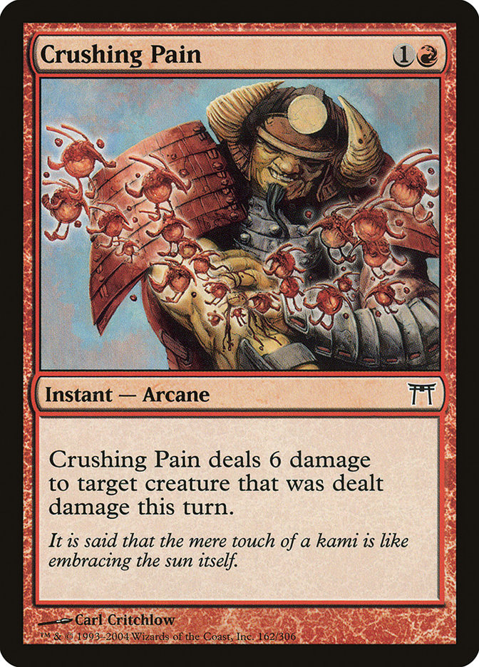 Crushing Pain – Common Magic: The Gathering card from Champions of Kamigawa (#162)