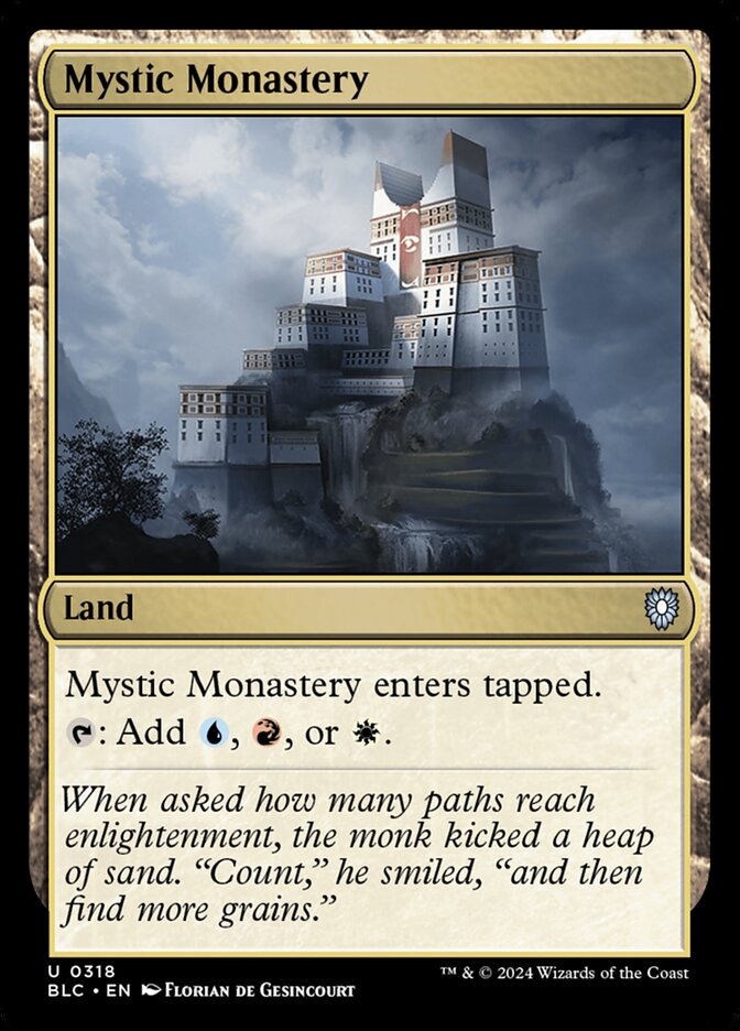 Mystic Monastery – Uncommon Magic: The Gathering card from Bloomburrow Commander (#318)