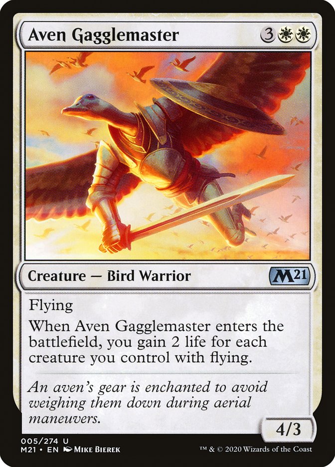 Aven Gagglemaster – Uncommon Magic: The Gathering card from Core Set 2021 (#5)
