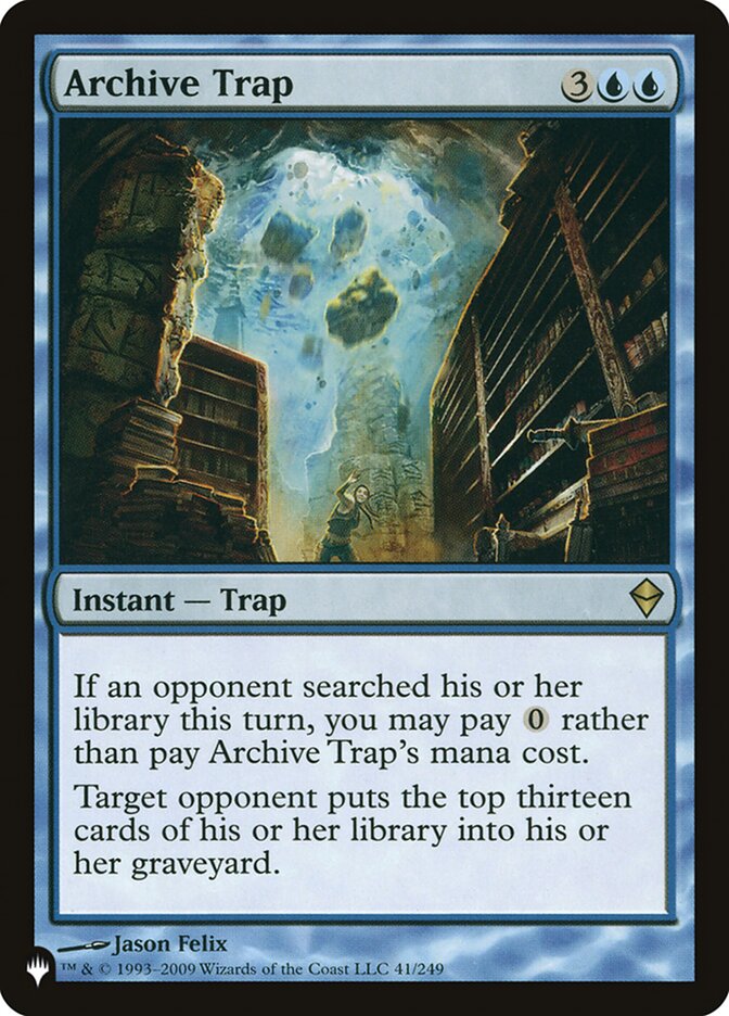 Archive Trap – Rare Magic: The Gathering card from The List (#ZEN-41)