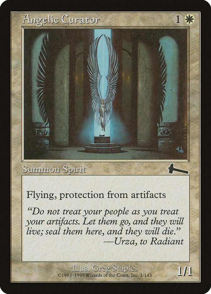 Angelic Curator – Common Magic: The Gathering card from Urza's Legacy (#1)