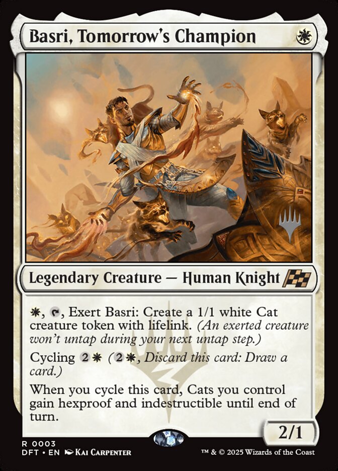 Basri, Tomorrow's Champion – Rare Magic: The Gathering card from Aetherdrift Promos (#3p)