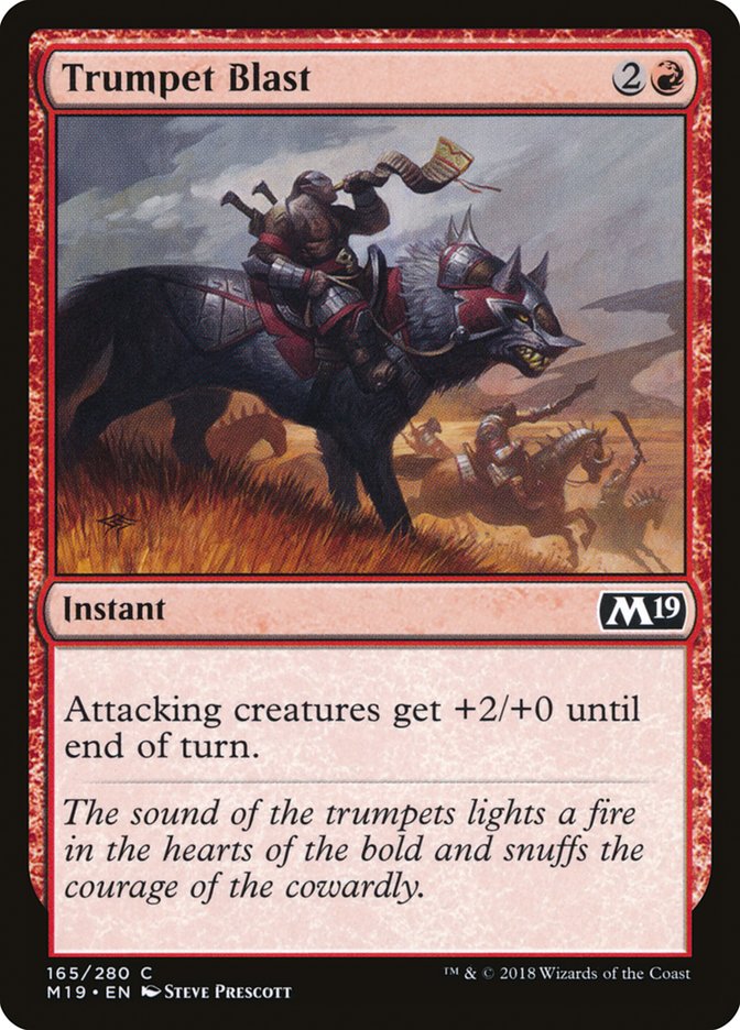Trumpet Blast – Common Magic: The Gathering card from Core Set 2019 (#165)
