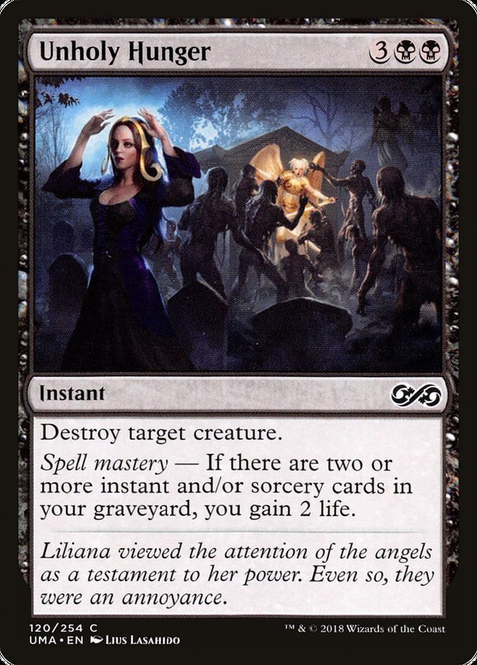 Unholy Hunger – Common Magic: The Gathering card from Ultimate Masters (#120)