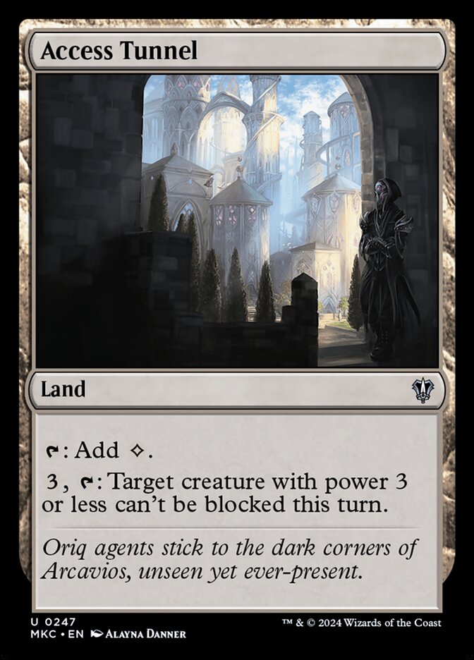 Access Tunnel – Uncommon Magic: The Gathering card from Murders at Karlov Manor Commander (#247)