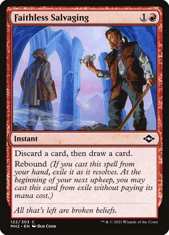 Faithless Salvaging – Common Magic: The Gathering card from Modern Horizons 2 (#122)
