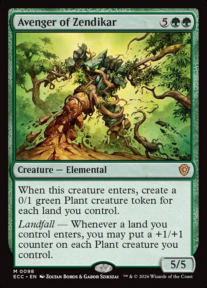 Avenger of Zendikar – Mythic Magic: The Gathering card from Lorwyn Eclipsed Commander (#98)
