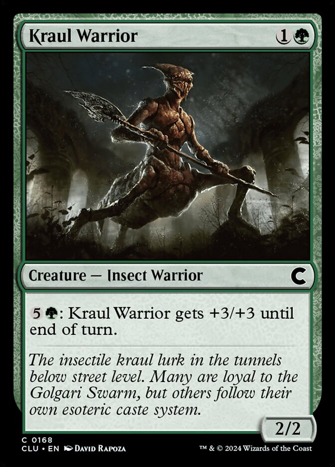 Kraul Warrior – Common Magic: The Gathering card from Ravnica: Clue Edition (#168)