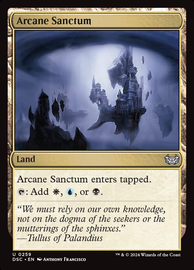 Arcane Sanctum – Uncommon Magic: The Gathering card from Duskmourn: House of Horror Commander (#259)
