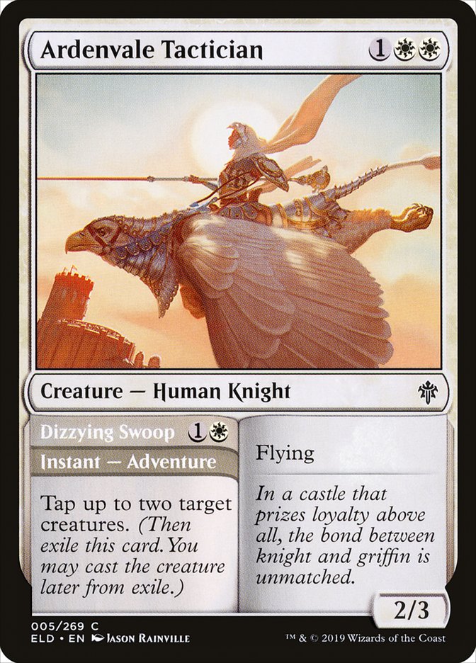 Ardenvale Tactician // Dizzying Swoop – Common Magic: The Gathering card from Throne of Eldraine (#5)