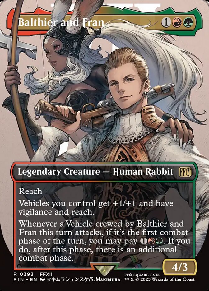 Balthier and Fran – Rare Magic: The Gathering card from Final Fantasy (#393)