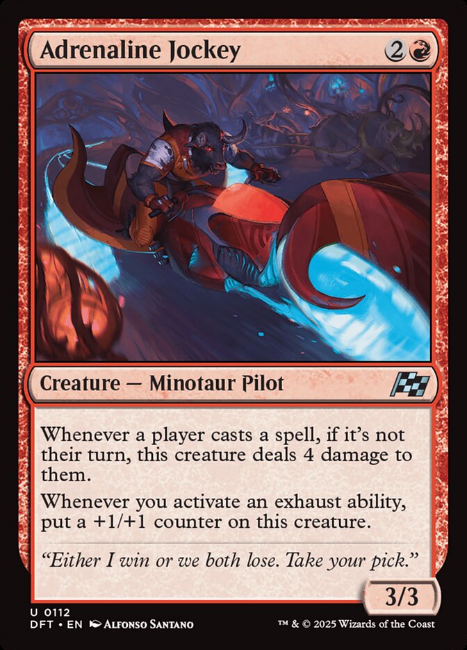 Adrenaline Jockey – Uncommon Magic: The Gathering card from Aetherdrift (#112)
