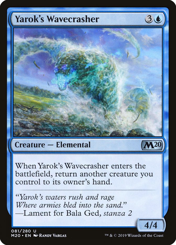 Yarok's Wavecrasher – Uncommon Magic: The Gathering card from Core Set 2020 (#81)