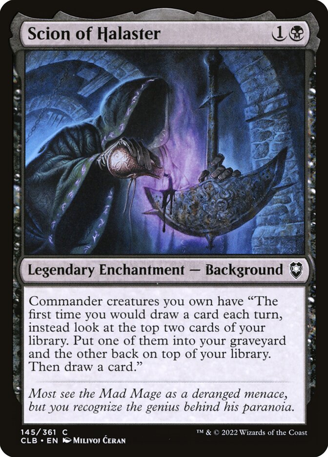 Scion of Halaster – Common Magic: The Gathering card from Commander Legends: Battle for Baldur's Gate (#145)