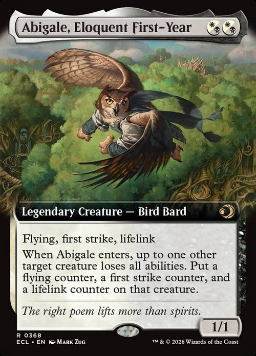 Abigale, Eloquent First-Year – Rare Magic: The Gathering card from Lorwyn Eclipsed (#368)