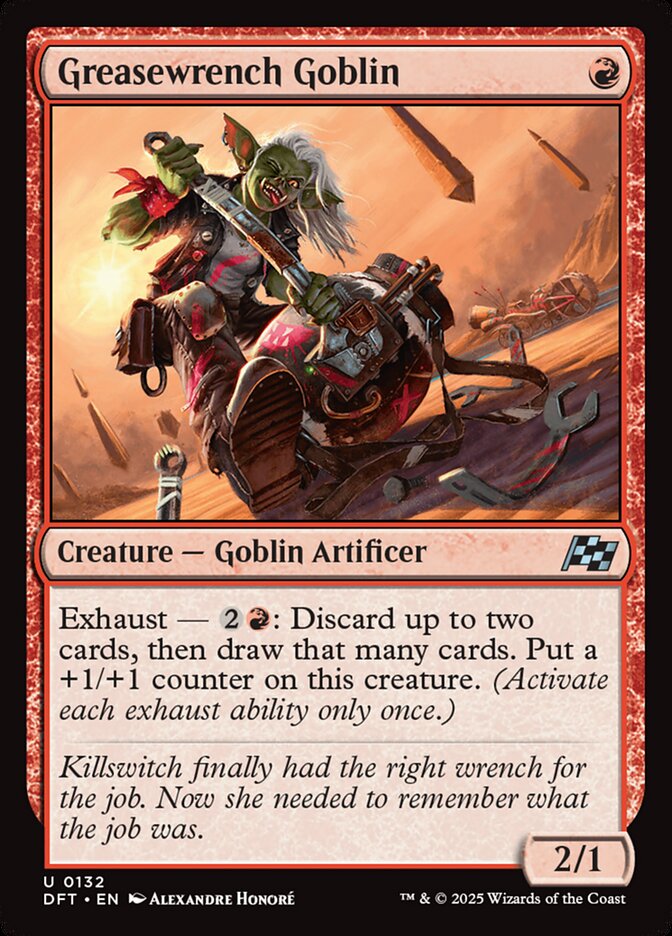 Greasewrench Goblin – Uncommon Magic: The Gathering card from Aetherdrift (#132)