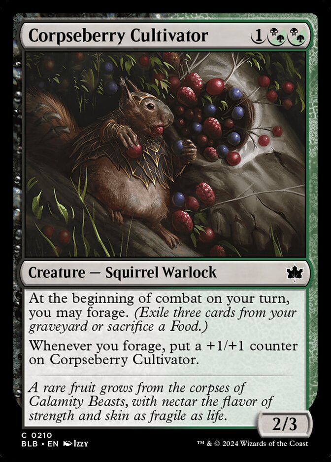 Corpseberry Cultivator – Common Magic: The Gathering card from Bloomburrow (#210)