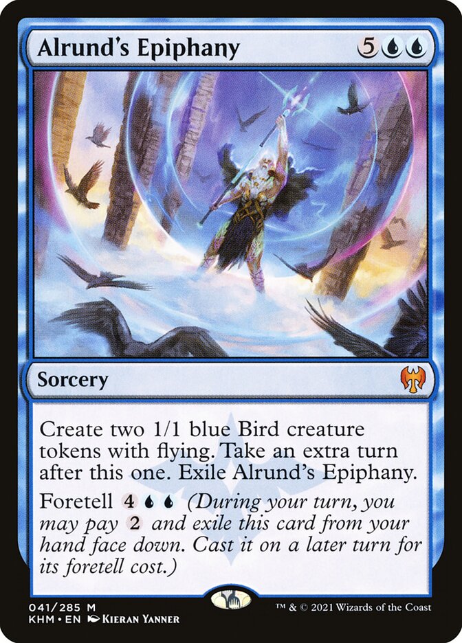 Alrund's Epiphany – Mythic Magic: The Gathering card from Kaldheim (#41)