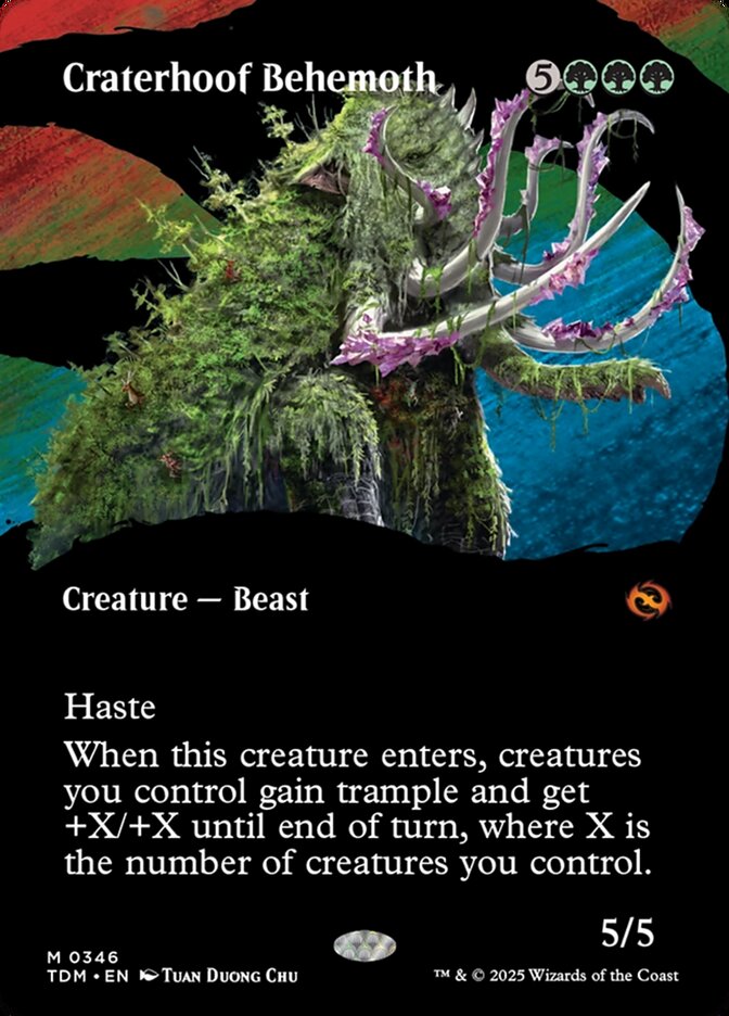 Craterhoof Behemoth – Mythic Magic: The Gathering card from Tarkir: Dragonstorm (#346)