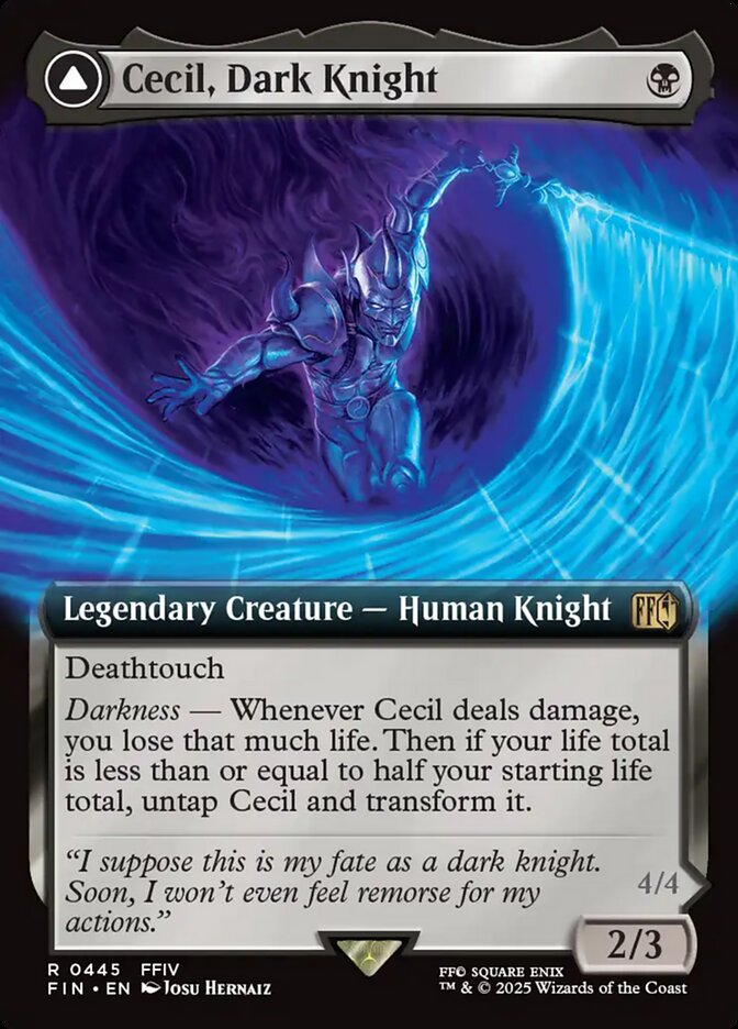 Cecil, Dark Knight // Cecil, Redeemed Paladin – Rare Magic: The Gathering card from Final Fantasy (#445)