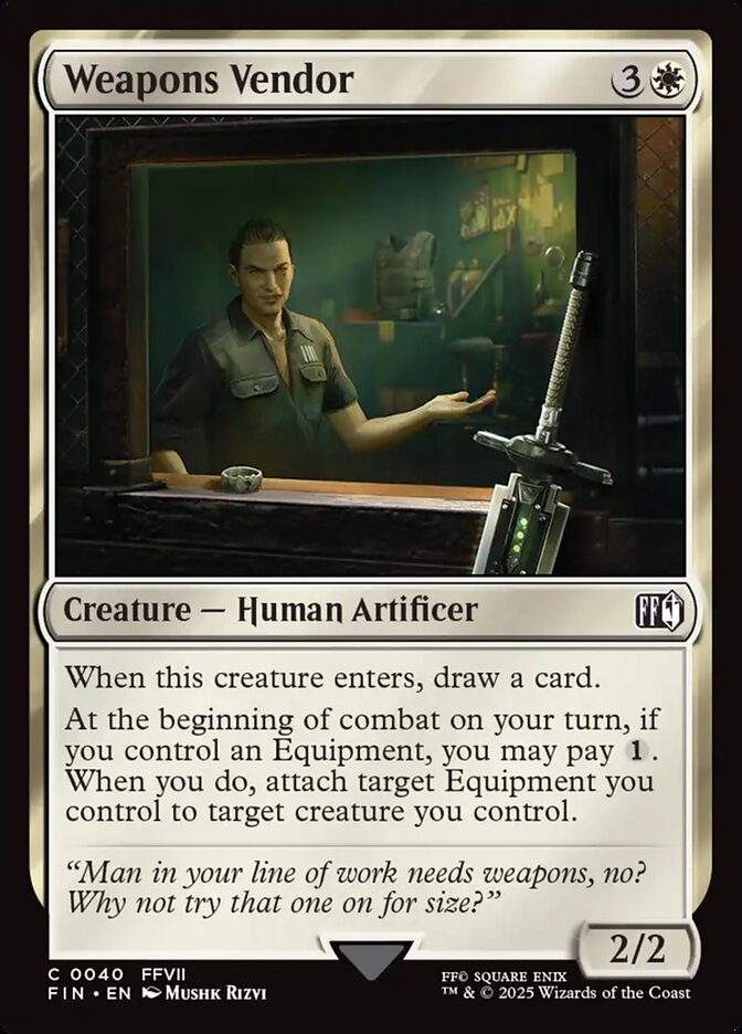 Weapons Vendor – Common Magic: The Gathering card from Final Fantasy (#40)