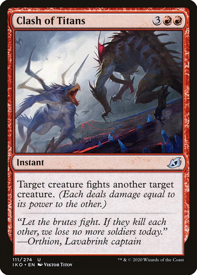Clash of Titans – Uncommon Magic: The Gathering card from Ikoria: Lair of Behemoths (#111)