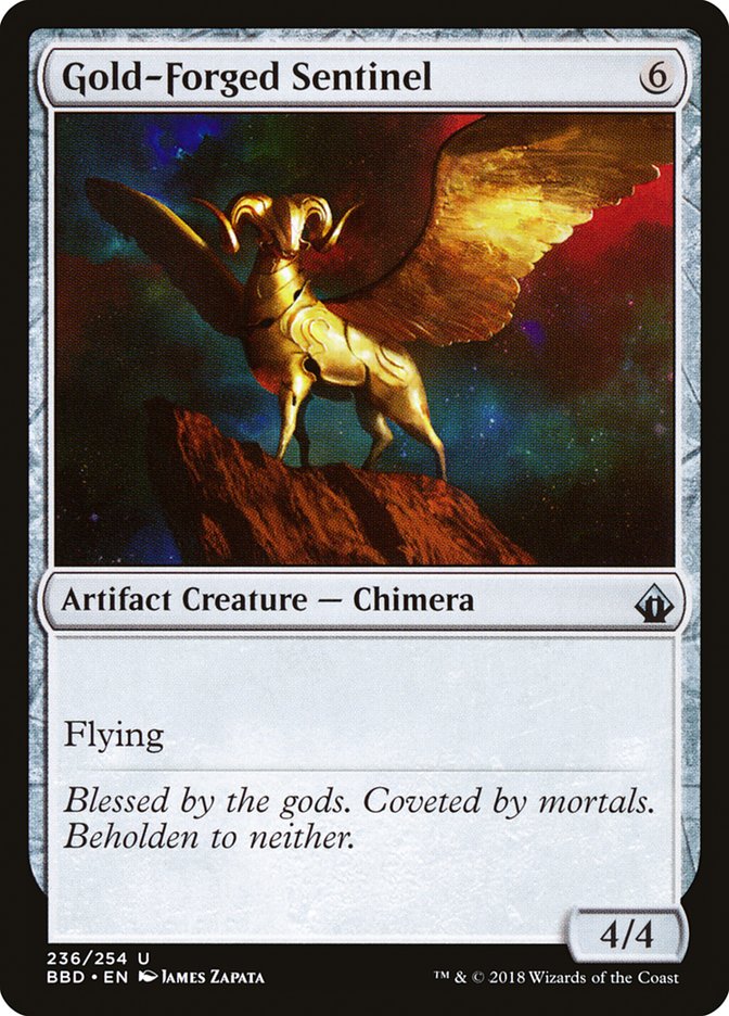 Gold-Forged Sentinel – Uncommon Magic: The Gathering card from Battlebond (#236)