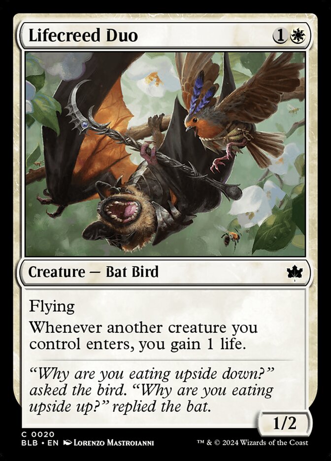 Lifecreed Duo – Common Magic: The Gathering card from Bloomburrow (#20)