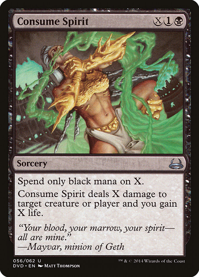 Consume Spirit – Uncommon Magic: The Gathering card from Duel Decks Anthology: Divine vs. Demonic (#56)