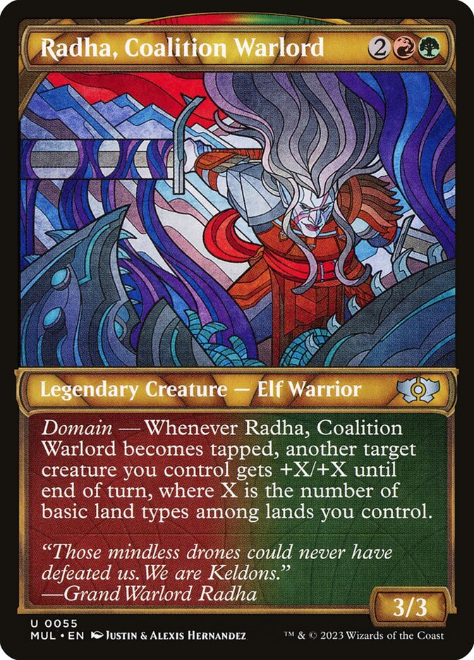 Radha, Coalition Warlord – Uncommon Magic: The Gathering card from Multiverse Legends (#55)