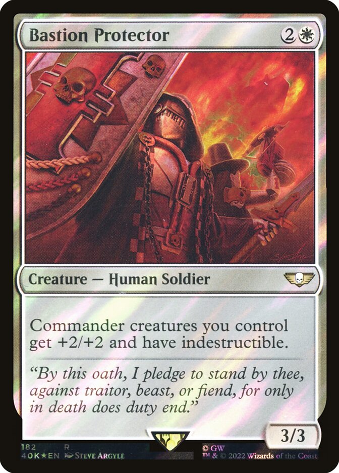 Bastion Protector – Rare Magic: The Gathering card from Warhammer 40,000 Commander (#182★)
