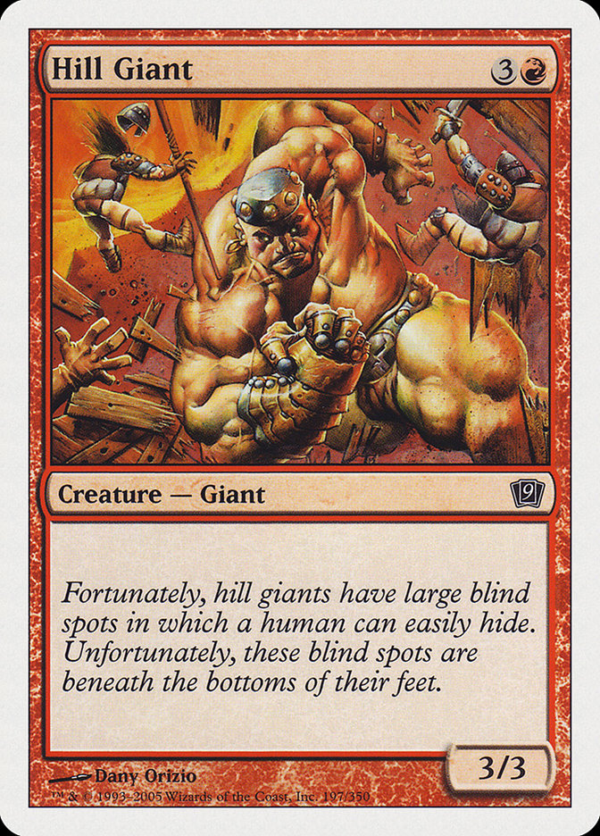 Hill Giant – Common Magic: The Gathering card from Ninth Edition (#197)