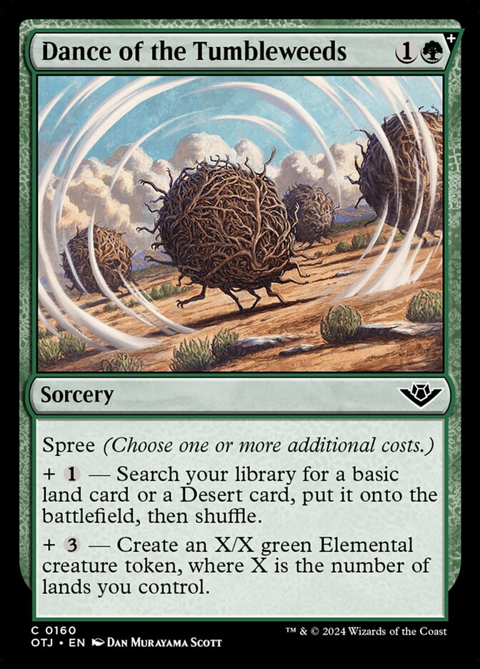 Dance of the Tumbleweeds – Common Magic: The Gathering card from Outlaws of Thunder Junction (#160)