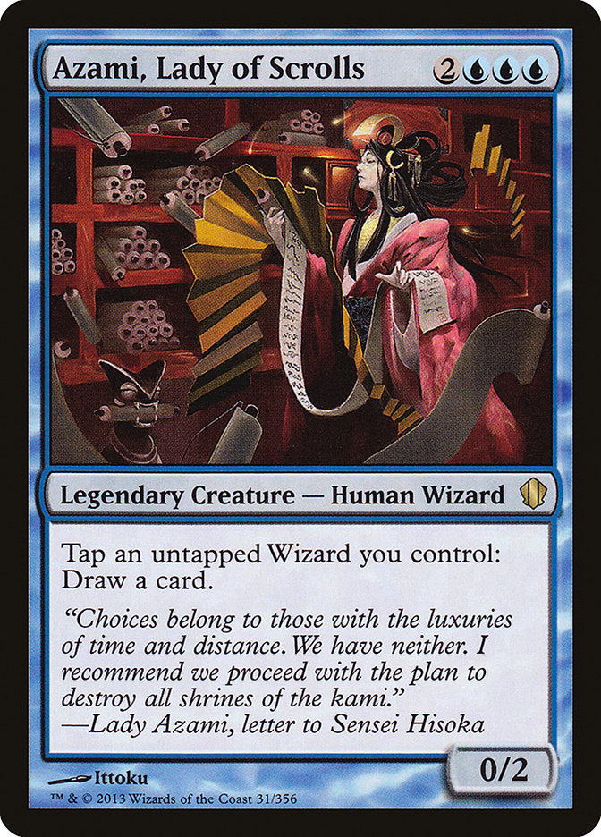 Azami, Lady of Scrolls – Rare Magic: The Gathering card from Commander 2013 (#31)