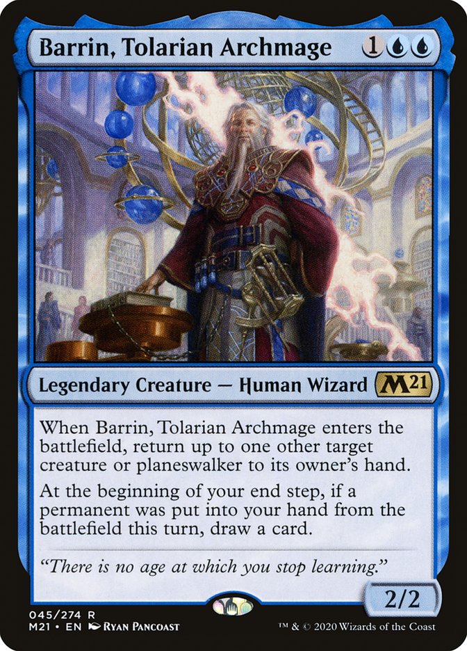 Barrin, Tolarian Archmage – Rare Magic: The Gathering card from Core Set 2021 (#45)