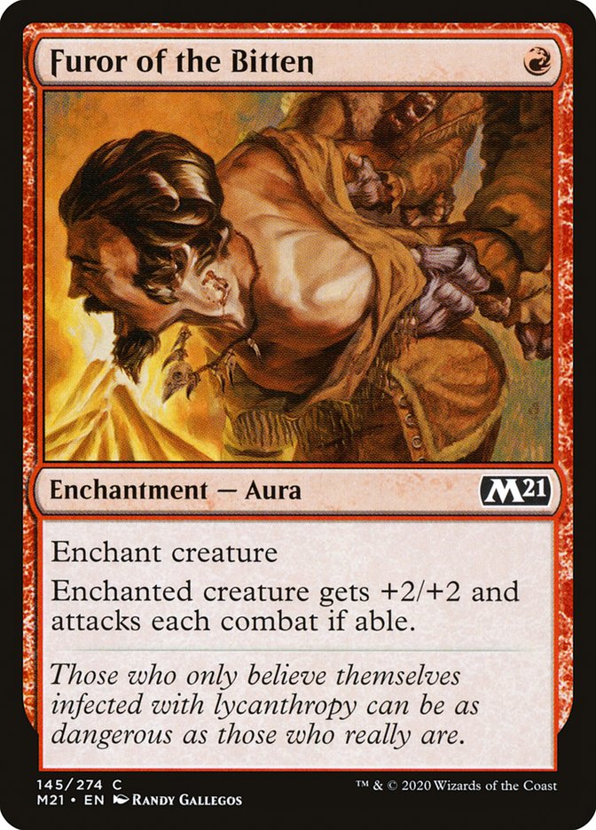 Furor of the Bitten – Common Magic: The Gathering card from Core Set 2021 (#145)
